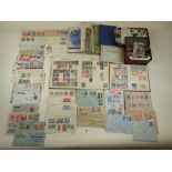 Box of mainly mid-20th C European stamps but some GB/ Brit Empire in small albums, approvals book,