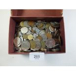 A quantity of world coinage including Africa, Barbados, Belguim, Brazil, Canada, Chile, Cyprus,