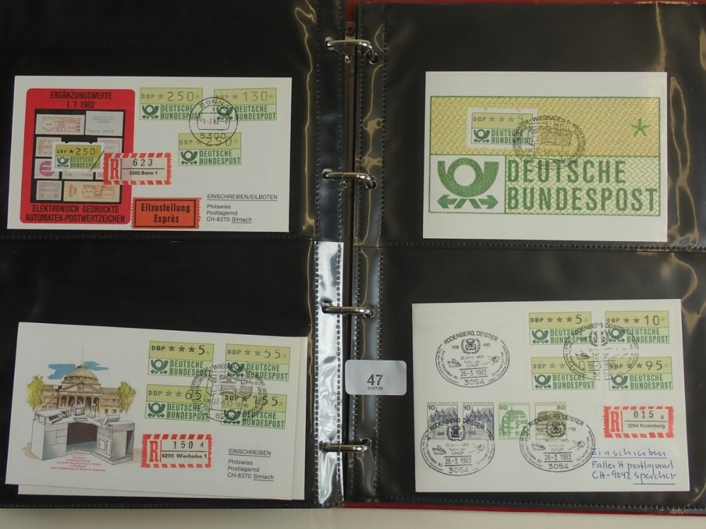 West German collection of mint/used stamps, mini-sheets, registered, courier and covers in 3 albums. - Image 6 of 6