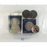 A quantity of miscellaneous coins including commemoratives: Churchill, Jubilee, Jersey, 1966