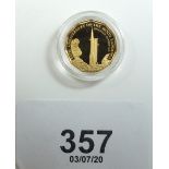 A Hattons of London issue eleven sided gold quarter sovereign 2019 for the 50th anniversary of the