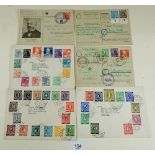 Stamps of Allied occupied Germany 1947/8 on 10 covers/cards including military censor on civil