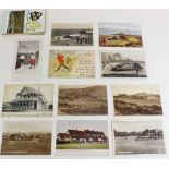 Postcards Golf related with club houses, Links, comic etc incl: Llandrindod Wells, Aberdovey,