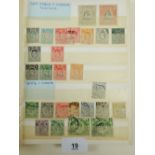 QV - QEII stamps of South & East African countries plus India in 2 stock-books and 2 stock-sheets.