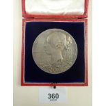 A Queen Victoria 1837 - 1897 Diamond Jubilee silver medallion, 5.5cm diameter