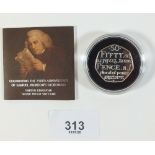 A Royal Mint Issue silver proof coin - UK 50 pence 2005 - in case with certificate. Condition: Unc