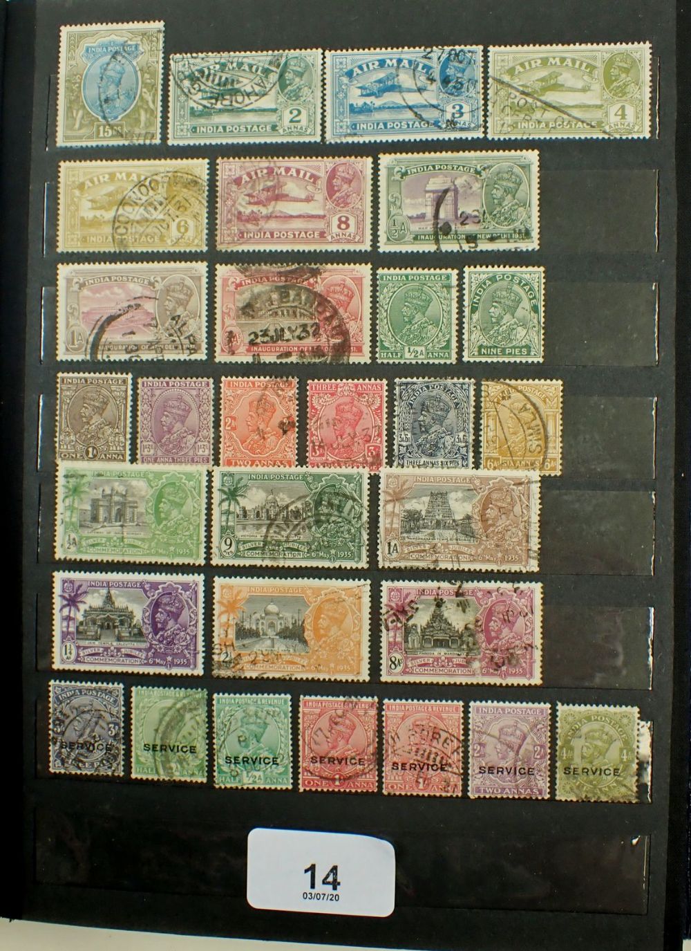 Collection of mainly used stamps of India and States, Pakistan, Ceylon, Hong Kong and some Cyprus in - Image 2 of 3