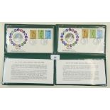 Two County Cricket 1893 - 1973 Official Medallic FDC in special pack. The 39mm silver proof medal