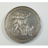 An 1896 cast silvered metal medallion struck to commemorate the Millenium Existence (896-1896) of