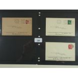 Good, clean 1936 KEVIII 1/2d, 1d and 1 1/2d definitives on display FDC for specific-to-value dates