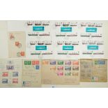 Box of all world postal covers and unused air letter sheets in folders incl scarcer Forces postal