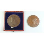 Two Queen Victoria 1837-1897 Diamond Jubilee bronze medallions