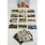 Postcards Scotland Topography incl: Lundin Links, Glasgow, Kingussie, Girls gipping Herring + 12-