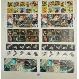 GB QEII mint commem stamps, 5 issues and 100 stamps in blocks or strips of 20 or pairs in sets. Many