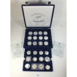 A presentation box containing silver official coins of Australia by Westminster, with certificates