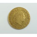 Gold sovereign: George III 1820 (closed two) Condition: Fair-VF