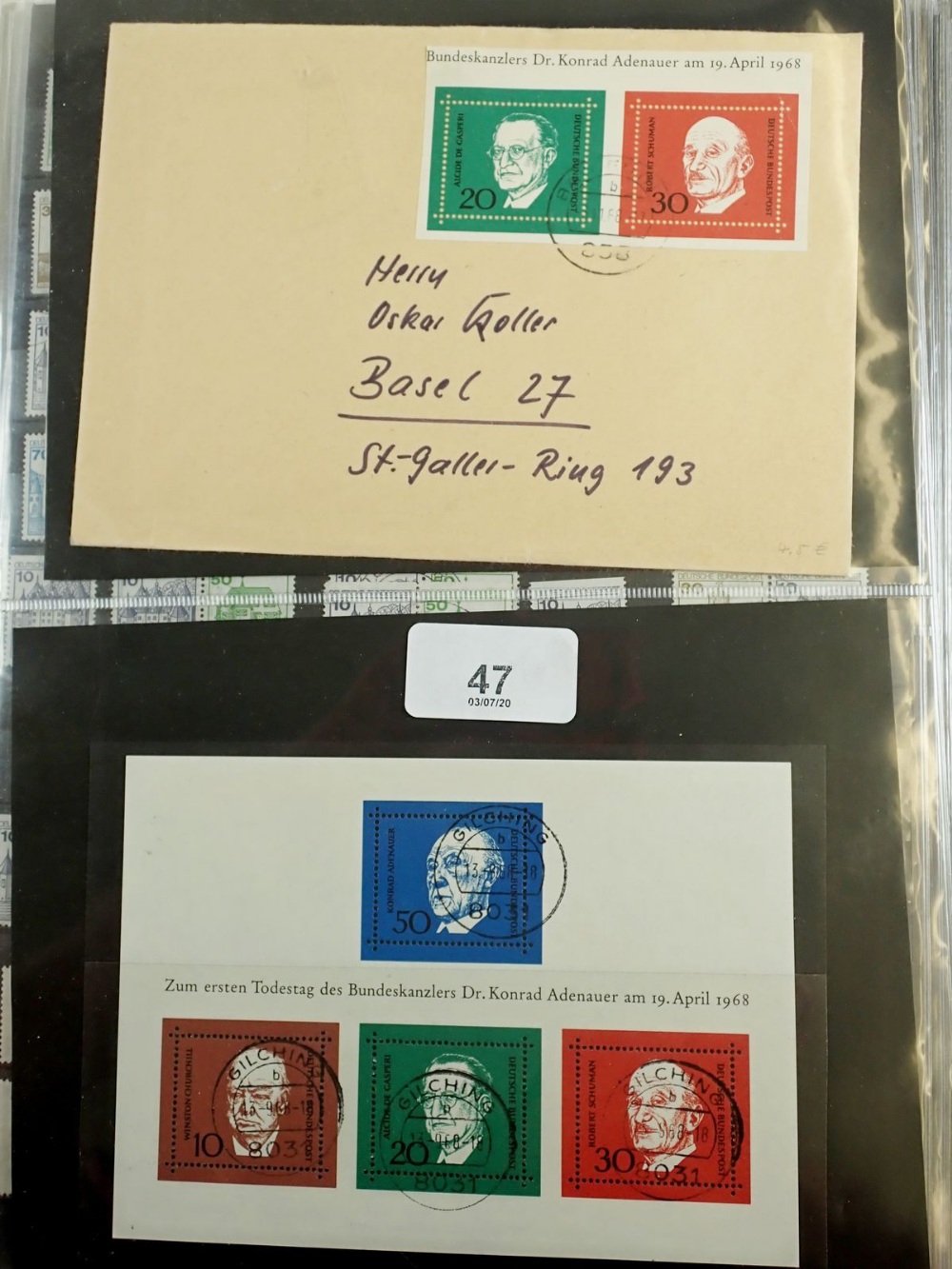 West German collection of mint/used stamps, mini-sheets, registered, courier and covers in 3 albums. - Image 4 of 6