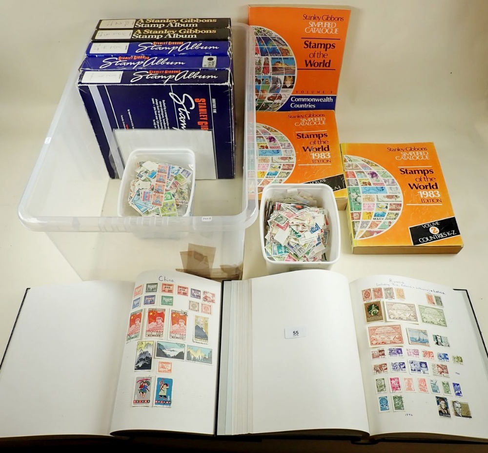 A large boxed stamp collection of British Commonwealth and rest of world stamps in seven quality