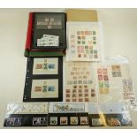Box of All World stamps in 2 albums+2 stock-books, mint and used, QV - QEII. Incl British Empire,