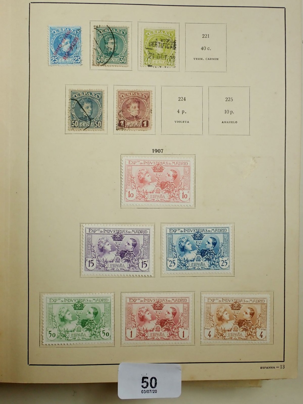 Dealer clear-out: Stamps of Spain and its Colonies, mint and used defin, commem, war, official, air, - Image 2 of 6