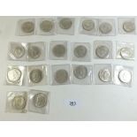A quantity of pre-decimal silver content halfcrowns in years 1939, 1940 (11 of) 1941, 1944 (3 of),