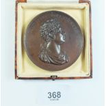 George IV cast memorial medallion in bronze C 1830 by A.J. Stothard