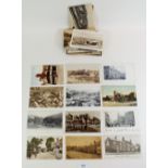Postcards Worcester. Topography incl scenes at Cropthorne, Railway Hotel Defford, Malvern,
