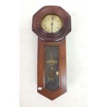 A small octagonal drop dial wall clock 'Regulator'