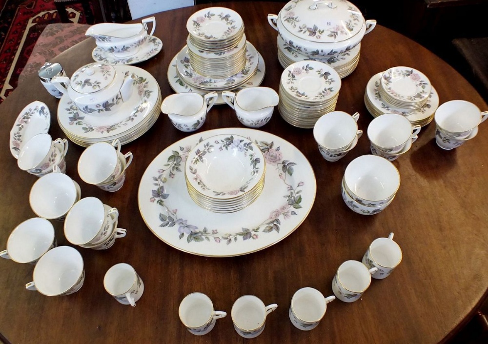 A Royal Worcester dinner service 'June Garland' comprising 102 items: sixteen cups, nineteen - Image 2 of 2