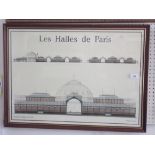 A print 'Les Halles de Paris' - 49 x 69cm