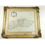 A late 17th century Robert Mordan map of Sussex, sold by Abel Swale Awnsham and John Churchill 34