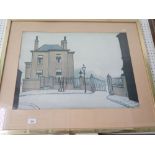 A Lowry print 'The Old House, Maryport' - 44 x 60cm