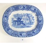 An Abbey blue and white meat plate