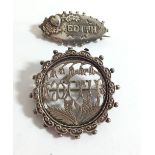 Two Victorian silver 'Edith' brooches