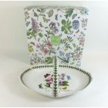 A Portmeirion Botanic Garden basket decorated with sweet peas, boxed