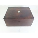 A 19th century mahogany jewellery box - 31 x 23cm