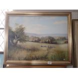J K Chitton - oil on canvas Portway Meadow 45 x 60cm
