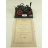 A Bassett Lowke model of a Burrel type traction engine - ltd edition number 167 of 2000 with