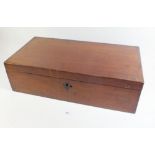 A large 19th Century mahogany writing box with fitted interior, 55cm wide