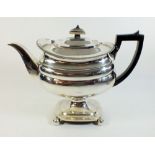 A large Georgian silver teapot by Solomon Hougham, London 1810, 870g