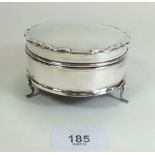 A silver trinket box, Birmingham 1919, by Wm Hutton & Sons, 9cm diameter