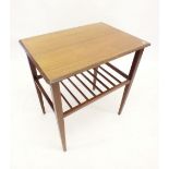 A G Plan teak occasional table with slatted lower tier