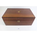 A 19th Century mahogany writing box with fitted interior - 40cm wide