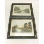 Two Victorian landscape prints 'Sept Eve' and 'June Morning' - 48 x 60cm