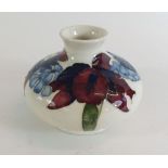 A Moorcroft squat vase in a floral design - 8cm