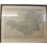 A map of Surrey published by Caswell and a map of Somersetshire by Eddie Weller - Somersetshire -