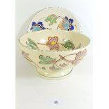 A Honiton large fruit bowl 23.5cm diameter and similar plate