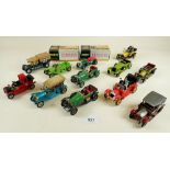 A selection of approximately 12 Corgi classic die cast motor cars - mainly unboxed