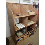 A 19th century Post Office pine large set of sturdy parcel shelves 173cm high x 29cm x 61cm (very