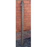 An early to mid 20th century surveyors telescopic measuring pole by J A Reynolds
